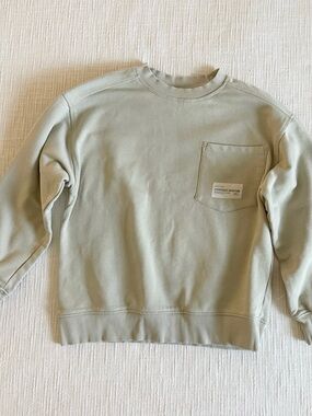 Boys Sage Pocket Crewneck Sweatshirt